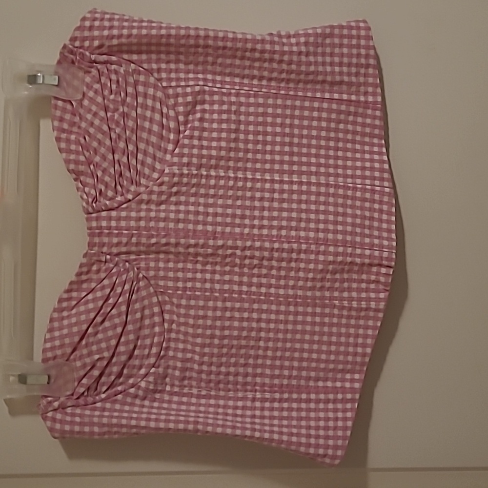 3/$27 NWOT Zara gingham corset crop - Picture 1 of 6
